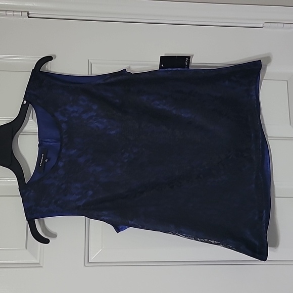 Jones Wear Lace Sleeveless Top Size 14 Royal Blue - Picture 1 of 7